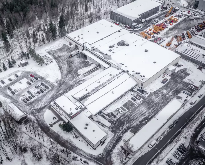 Kaso factory aerial view