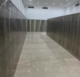 Stainless steel safe deposit lockers installation