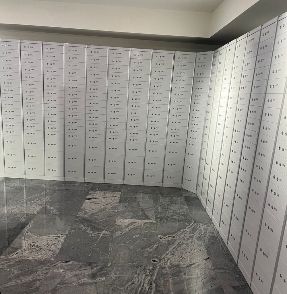 Safe deposit lockers are easy to put in place