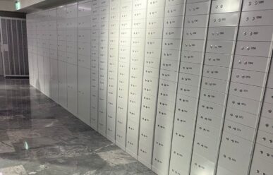 SLK-70 safe deposit lockers in bank vault room