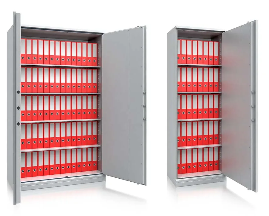 Fire resistant cabinets PS doors open